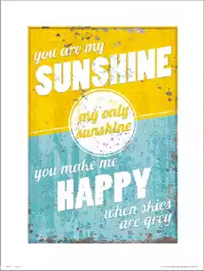 You Are My Sunshine plakat premium Dom i ogród Wyposażenie wnętrz Dekoracja Obrazy i plakaty