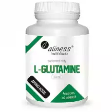 ALINESS LGLUTAMINE GLUTAMINA 500MG 100 KAPSUŁEK VEGE Zdrowie i uroda Zdrowie Witaminy minerały suplementy diety