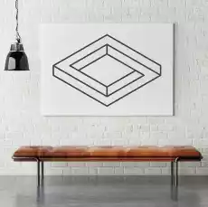 Bryła geometryczna 3d obraz designerski wymiary 50cm x 70cm Dom i ogród