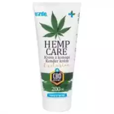 Virde Krem z konopi do ciała Hemp Care Exclusive CBD 200 ml Zdrowie i uroda Kosmetyki i akcesoria Pielęgnacja ciała