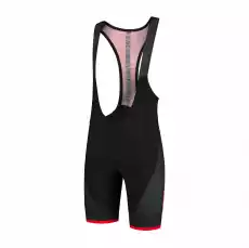 Rogelli fuse krótkie spodenki na szelkach czarnyczerwony 002232 Rozmiar 2XL Sport i rekreacja