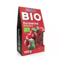 NaturaVena Żurawina słodzona cukrem trzcinowym 100 g Bio Artykuły Spożywcze Bakalie i suszone owoce