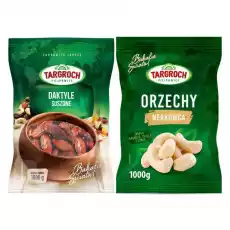 Zestaw Daktyle Suszone Bez pestek 1 kg Flowpack Targroch Orzechy Nerkowca Połówki 1 kg Targroch Artykuły Spożywcze