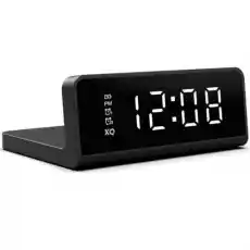 Budzik ładowarka indukcyjna XQISIT 15W Alarm Clock Wireless Charger czarny Telefony i akcesoria Akcesoria telefoniczne Ładowarki i kable