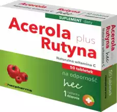 Acerola Plus Rutyna naturalna witamina C x 50 tabletek Zdrowie i uroda Zdrowie Witaminy minerały suplementy diety