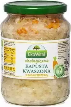 Kapusta kwaszona z marchewką BIO 680 g 500 g EkoWital Artykuły Spożywcze Przetwory