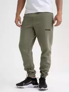 Spodnie Dresowe Slim Fit Męskie Khaki El Polako Mini EP Odzież obuwie dodatki Odzież męska Dresy męskie