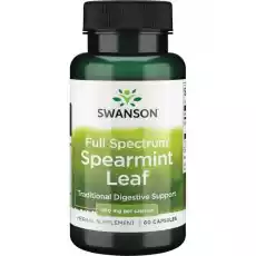 Swanson FS Spearmint leaf 400mg 60caps Zdrowie i uroda Zdrowie Witaminy minerały suplementy diety