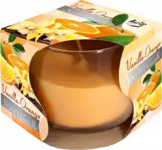 Bispol świeca zapachowa w szkle waniliapomarańcza 1 sztuka Dom i ogród Wyposażenie wnętrz Świece i aromaterapia