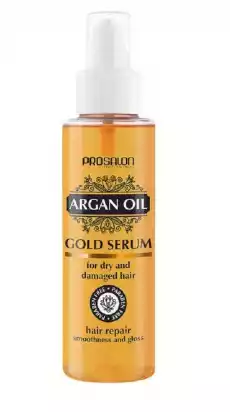 Prosalon Argan Oil Hair Repair Gold Serum For Dry Damaged Hair serum do włosów z olejkiem arganowym 100ml Zdrowie i uroda Kosmetyki i akcesoria Pielęgnacja i stylizacja włosów Maski do włosów