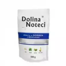 Dolina Noteci Premium Mokra karma dla psa bogata w dorsza z brokułami saszetka Zestaw 12 x 500 g Dom i ogród Artykuły zoologiczne Psy