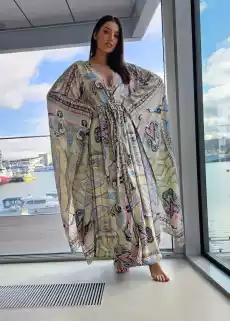 752 jedwabna maxi sukienka kimono sevilla green not mapped