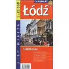 Plan miasta Łódź 121 000 DEMART Książki Literatura podróżnicza