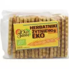 Eko Taste Herbatniki wegańskie żytnie 190 g Bio Artykuły Spożywcze Słodycze