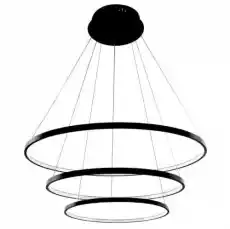 Lampa sufitowa LED 3 ringi czarna Dom i ogród Ogród Oświetlenie zewnętrzne i ogrodowe