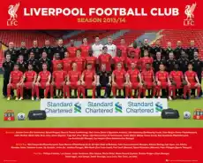 Liverpool FC Zdjęcie drużynowe 20132014 plakat Dom i ogród Wyposażenie wnętrz Dekoracja Obrazy i plakaty