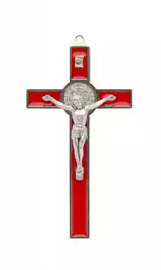 Krzyż św Benedykta czerwony 125 cm Dewocjonalia