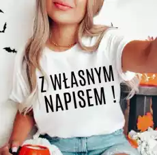 koszulka z własnym napisem Odzież obuwie dodatki Odzież damska Tshirty i koszulki damskie