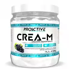 PROACTIVE CREA M MONOHYDRAT KREATYNY PROSZEK 500G Zdrowie i uroda Zdrowie Witaminy minerały suplementy diety