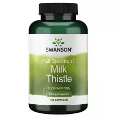 Swanson FS Milk Thistle 500mg 100 kaps Zdrowie i uroda Zdrowie Witaminy minerały suplementy diety