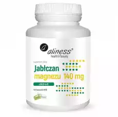 ALINESS MAGNEZ JABŁCZAN MAGNEZU 140MG WITAMINA B6 P5P 100 KAPSUŁEK VEGE Zdrowie i uroda Zdrowie Witaminy minerały suplementy diety