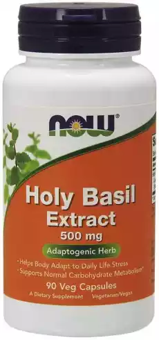 Holy Basil Extract Tulsi Bazylia 90 kaps Zdrowie i uroda Zdrowie Witaminy minerały suplementy diety