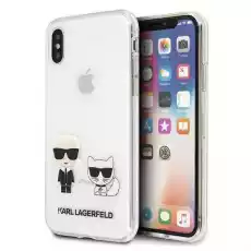 Karl Lagerfeld KLHCPXCKTR iPhone XXs hardcase Transparent Karl Choupette Telefony i akcesoria Akcesoria telefoniczne Etui