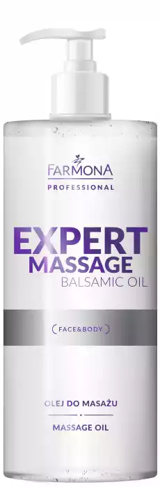 Farmona Professional Expert Massage Balsamic Oli 500ml Zdrowie i uroda Kosmetyki i akcesoria Pielęgnacja ciała Olejki do ciała i masażu