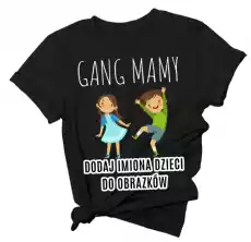 koszulka gang mamy z imionami dzieci wzór 3 Odzież obuwie dodatki Odzież damska Tshirty i koszulki damskie