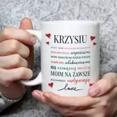 Kubek na kawę ze zdjęciem Love 330 ml Prezent na walentynki dla zakochanych Dom i ogród