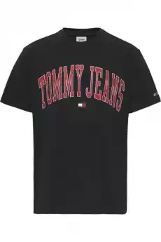 TSHIRT MĘSKI TOMMY JEANS DM0DM14995 CZARNY Odzież obuwie dodatki Odzież męska