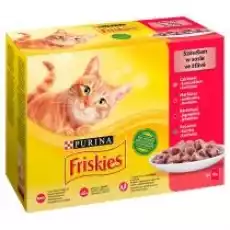 Friskies Mokra karma dla kotów w sosie Wybór smaków mięsnych 12 x 85 g Dom i ogród Artykuły zoologiczne Koty