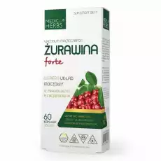 Żurawina Forte 380 mg 60 Kapsułek Medica Herbs Artykuły Spożywcze