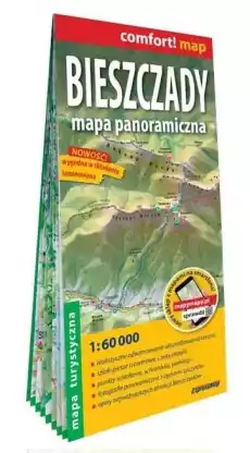 Comfort map Bieszczady Mapa panoramiczna Książki Turystyka mapy atlasy