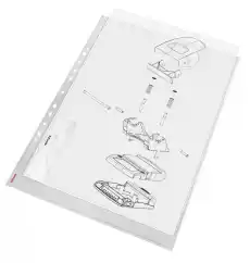 Koszulki groszkowe Esselte A310szt 85 mic pionowe w folii Biuro i firma Akcesoria biurowe Pozostałe akcesoria biurowe