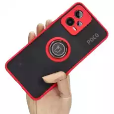 Etui Bizon Case Hybrid Ring do Xiaomi POCO X5 Redmi Note 12 5G czerwone Telefony i akcesoria Akcesoria telefoniczne