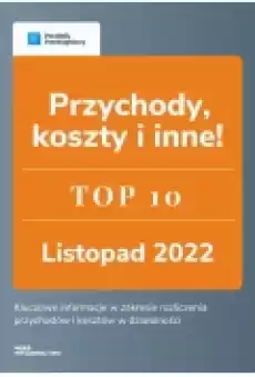 Przychody koszty i inne TOP 10 Księgowość Książki Ebooki