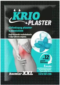 KRIO Plaster chłodzący z mentolem x 20 sztuk Zdrowie i uroda Zdrowie FarmaceutykiLeki MaściKremyŻele