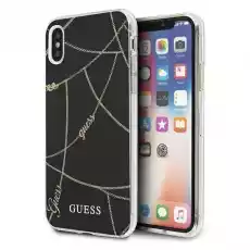 Guess GUHCI65PCUCHBK iPhone Xs Max czarnyblack hardcase Gold Chain Collection Telefony i akcesoria Akcesoria telefoniczne Etui