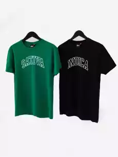 Zestaw 2 TShirtów Kush Sativa Indica Zielony Czarny Odzież obuwie dodatki Odzież męska Koszulki męskie