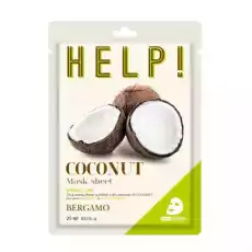 Bergamo Help Sheet Mask maska do twarzy z Coconut 25ml Zdrowie i uroda Kosmetyki i akcesoria Pielęgnacja twarzy Maseczki