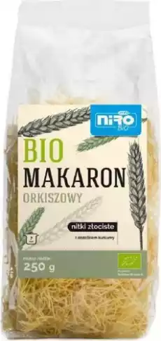 BIO Makaron orkiszowy nitki 250g NIRO Artykuły Spożywcze Makarony