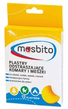 Mosbito Plastry odstraszające komary i meszki x 12 sztuk Zdrowie i uroda Zdrowie FarmaceutykiLeki KropleSpray