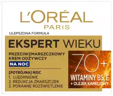 LOreal Paris Ekspert Wieku Przeciwzmarszczkowy krem odżywczy na noc 70 50ml Zdrowie i uroda Kosmetyki i akcesoria Pielęgnacja twarzy Kremy do twarzy