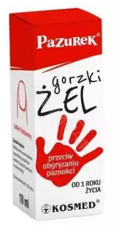 PAZUREK żel przeciw obgryzaniu paznokci 10ml Zdrowie i uroda Zdrowie Witaminy minerały suplementy diety