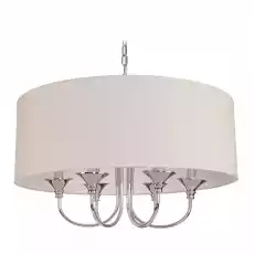 Lampa Sufitowa Wisząca Abu Dhabi Chrom Biel 60x60x35cm Dom i ogród Wyposażenie wnętrz Oświetlenie Lampy sufitowe