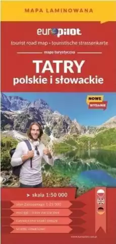 Mapa tur Tatry polskie i słowackie laminat Książki Turystyka mapy atlasy