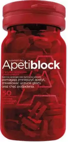 Apetiblock x 50 tabletek musujących do ssania Sport i rekreacja Odżywki i suplementy Odżywki wspomagające odchudzanie