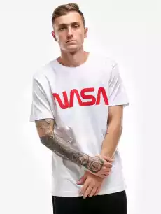 MT626 NASA Worm Tee White Odzież obuwie dodatki Odzież męska Koszulki męskie