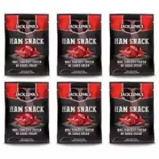 Jack Links Suszona szynka Ham Snack Zestaw 6 x 25 g Artykuły Spożywcze Wędliny